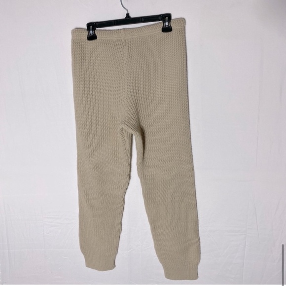 Women’s Tan Knit Joggers Sweatpants Activewear Loungewear Pants M - Picture 12 of 13